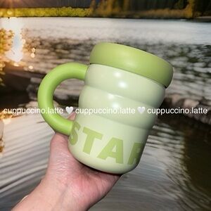 🍵NWT🍵Starbucks 2026 Spring Matcha Green Rippled SS Mug with Lid - 12 oz